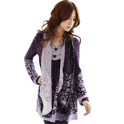 

Fubixi FUBIXIAN fashion fashion sweet dress female Q6812 purple XXXL