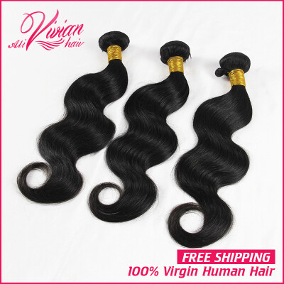 

Unprocessed malaysian body wave virgin hair Natural black remy human hair 3 bundles Soft and smooth malaysian virgin hair weave