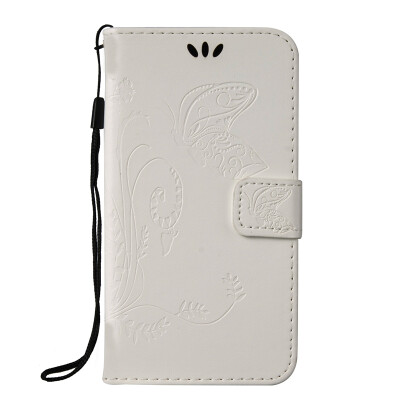 

White Embossed PU Leather Wallet Case Classic Flip Cover with Stand Function and Credit Card Slot for Wiko Pulp