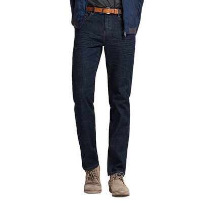 

Pierre cardin jeans new man 203683 men's fashion folds casual stretch straight jeans blue 35 yards