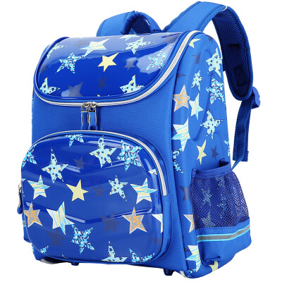 

Jingdong Supermarket] Cara sheep (Carany) CX2011 Po Blue Star children's school bag primary school students to reduce the burden of male and female students Japanese and Korean wind shoulder bag