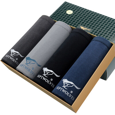

Septwolves Men's Lycra Cotton Boxer Shorts (4pcs)