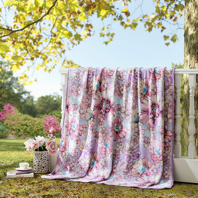 

LOVO Lorraine life produced purple rhyme tenderness flannel blanket 150 200cm