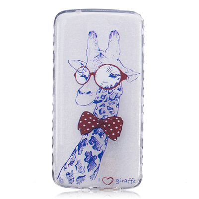 

Giraffe Pattern Soft Thin TPU Rubber Silicone Gel Case Cover for LG K7K8