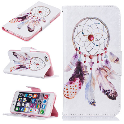 

Feather wind chimes Design PU Leather Flip Cover Wallet Card Holder Case for IPHONE 6 PLUS6S PLUS