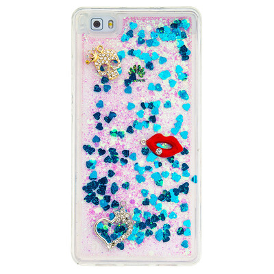 

Dynamic Quicksand Glitter Liquid Soft TPU Case Cover For HUAWEI P8LITE