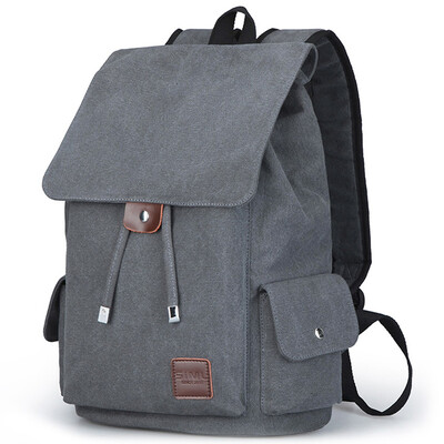 

Simo (SIMU) 1602 backpack shoulder bag fashion wild casual sports canvas bag backpack 15-inch computer bag Khaki