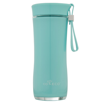 

【Jingdong Supermarket】 COECO plastic water cup PLA corn starch sports cup students portable leak-proof flat cover readily cup pink 400ml