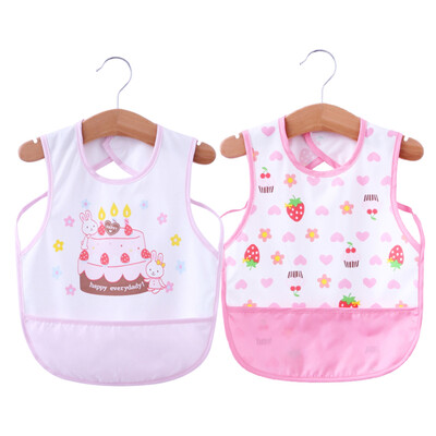 

Parents and children (KIDS MAM & DAD) baby two pieces of rice pockets baby bibs anti-dress to eat bibs mouth towel 86600 pink 110