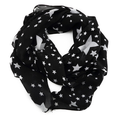

Женщины Black White Stars Мягкий Длинные шифон шеи Wrap Платок шарф Украл