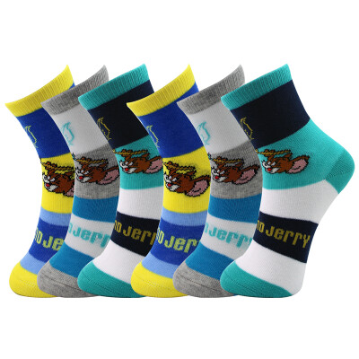 

Jingdong supermarket] TOM and JERRY / children socks baby cartoon combed cotton socks 6 double loaded 18-20CM