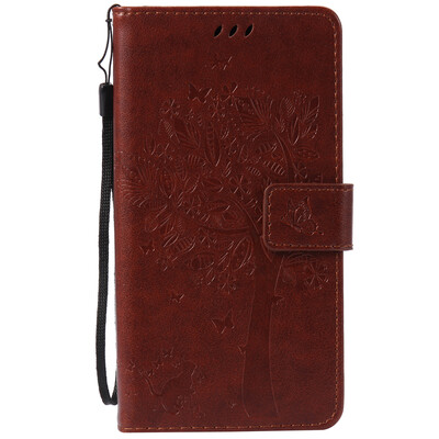 

Brown Tree Design Кожа PU флип крышки Кошелек Карты Держатель чехол для SONY Z5 PLUS