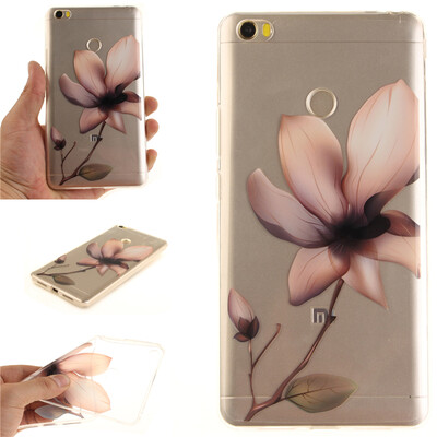 

Magnolia flower Pattern Soft Thin TPU Rubber Silicone Gel Case Cover for XiaoMi Mi Max