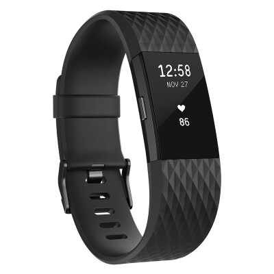 

Fitbit Charge 2 smart fashion heart rate bracelet heart rate real-time monitoring automatic sleep recording caller ID VO2Max measuring gun color large