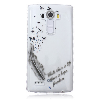 

Feathers&birds Pattern Soft Thin TPU Rubber Silicone Gel Case Cover for LG G5