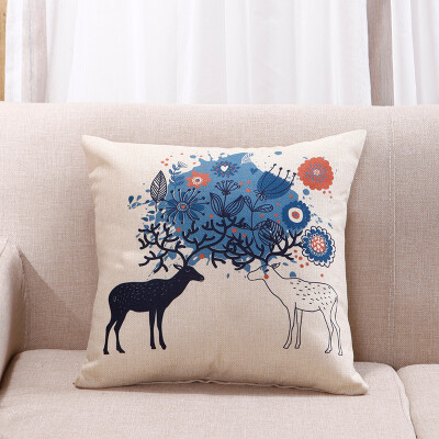 

Yalu Free Pillow Pillow Pillow Matcusson Napkin Ventilation Sofa Cushion Office Pillow Bedside Back Car Lumbar Cushion Lumbar Pillow Core Cute Sika Deer