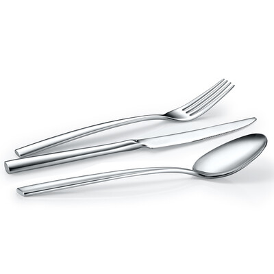 

Road card cool (LUCUKU) 304 stainless steel Western dishes steak knife and fork spoon three-piece set to enjoy the tableware set
