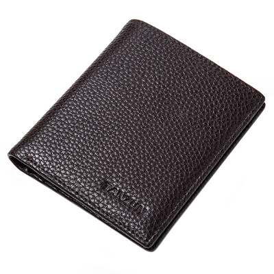 

Tianzun (TIANZUN) men's wallet short section simple men's ticket folder fashion light vertical money wallet soft brown T1601001