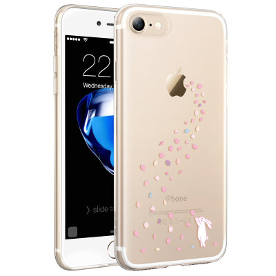 

ESR iPhone7 mobile phone shell Apple 7 phone shell mobile phone sets of silicone transparent anti-drop soft shells what series of flowers rain rabbit