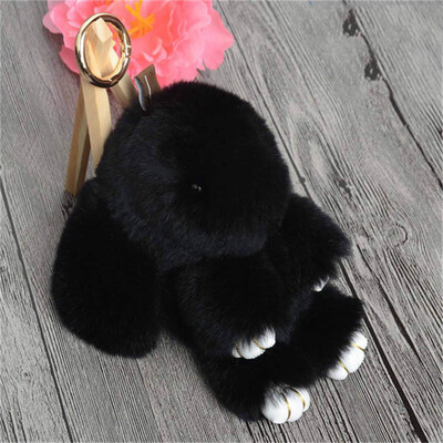 

MyMei 2016 New Rex Furs Rabbit Plush Toys Key Ring Keychain Pendant Bag Car Charm Tag Cute Mini Rabbit Toy Doll Real Fur Monster