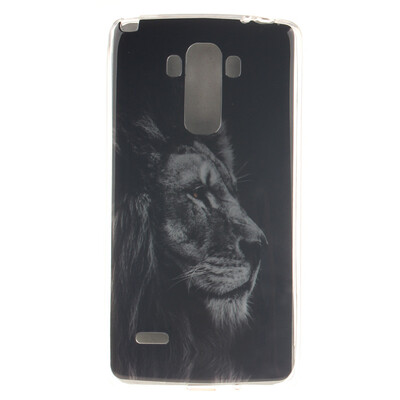 

Black lion Pattern Soft Thin TPU Rubber Silicone Gel Case Cover for LG G4 Stylus/LS770
