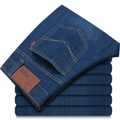 

Law Kun Men's Straight Jeans Fashion Простые стильные ковбойские длинные брюки 8116 Blue 30