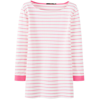 

Semir Women&39s fresh stripes wild casual students conventional models T-shirt 19316010803 white red tone M