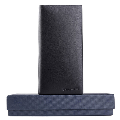 

Pierre Cardin Men's Wallets Business Casual Leather Long Purse Gift Box P6A515033-50A Black