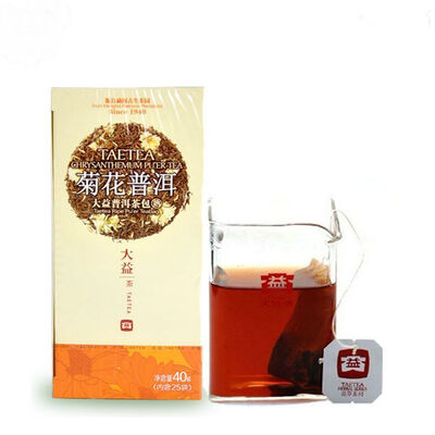 

Dayi Premium Chrysanthemum Puer Tea Yunann Menghai Herbal Pu-erh Teabag Ripe
