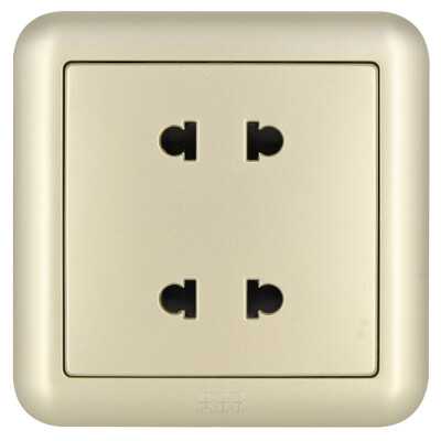 

ABB switch socket panel two double hole four hole socket Dejing series gold AJ212-PG