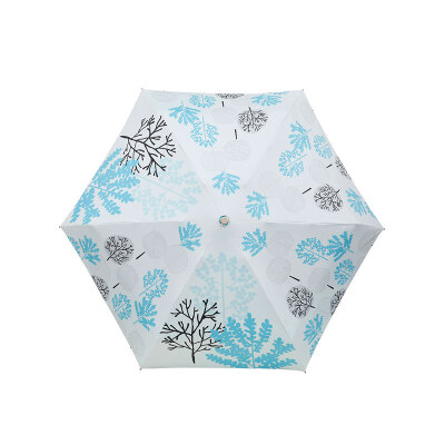 

Margaret KURKI sunny umbrella mini umbrella ultra-light five fold sun umbrella forest color 9BB255542