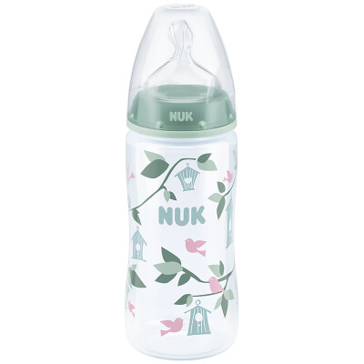 

NUK wide caliber PP bottle 300ml with anti-flatulence nipple 6-18 months silicone hole male baby models random color pattern Germany imported