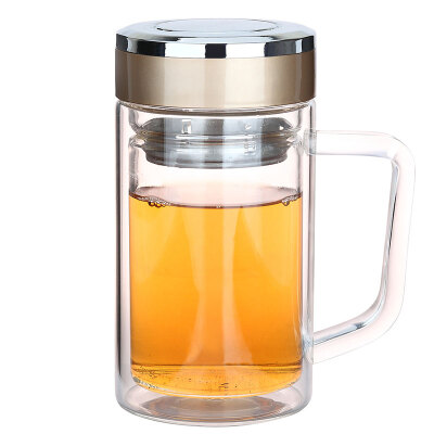 

Jingdong supermarket] the United States kitchen (maxcook) double glass cups cups office cups with filter 320ML MCB187