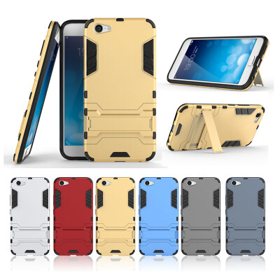 

Gold Slim Robot Armor Kickstand Shockproof Hard Rugged Rubber Back Case For vivo X9Plus