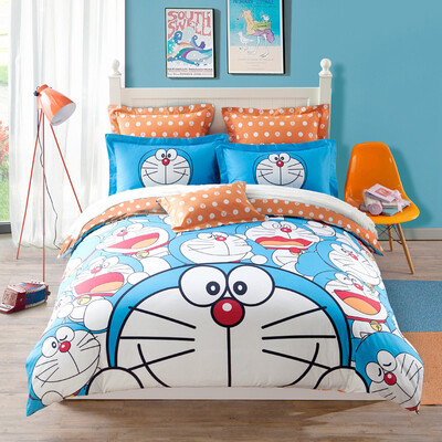 

LOVO Lorraine Life Cartoon Детская хлопчатобумажная кровать Four Piece Duo Dream - чудесный день 200 * 230 см