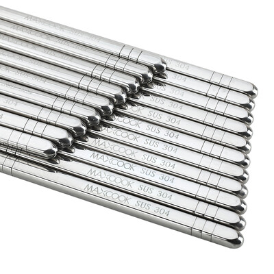 

Jingdong supermarket the United States kitchen maxcook 304 stainless steel chopsticks 10 pairs of boxed MCPJ-GK10A anti-skid anti-blasting