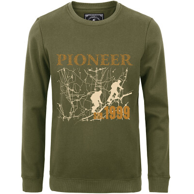 

Pioneer Pioneer Camp Sweater Мужские Комфорт Тенденции Свитер Круглый Рук 305103M Army Green XXXL