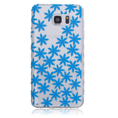 

Blue chrysanthemum Pattern Soft Thin TPU Rubber Silicone Gel Case Cover for SAMSUNG GALAXY Note 5