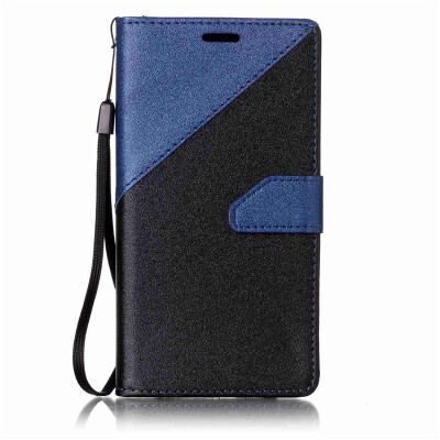 

Black + sapphire blue Design PU Leather Wallet Case Classic Flip Cover with Stand Function and Credit Card Slot for SAMSUNG Galaxy