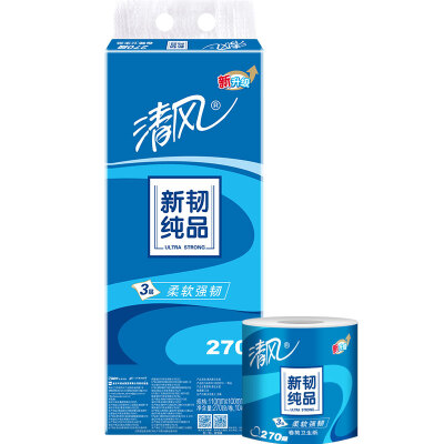 

Breeze APP rolls of new tough pure 3 layer 270 paragraph toilet paper 10 volumes new&old packaging alternating delivery