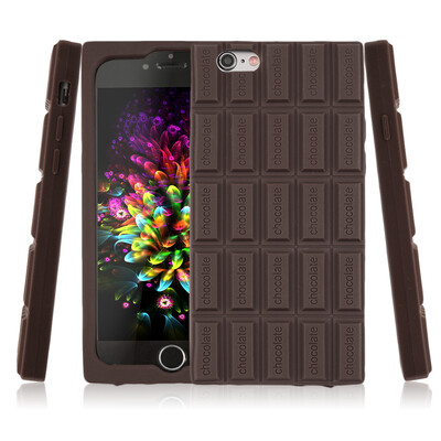 

Hot Chocolate Silicone Rubber 3D Mobile Phone Cover Case For iPhone 66s