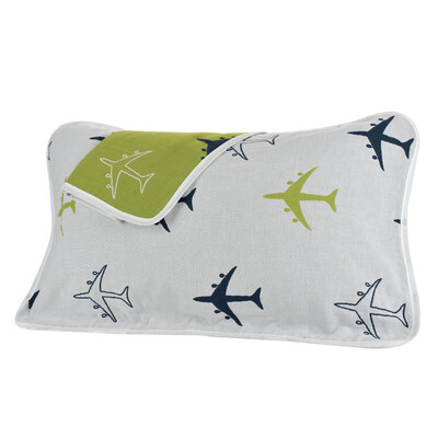 

Bamboo Pillow Pillow Cotton Gauze Pillowcase One Piece Upright Adult Pillowcase Double Pillow Frame Airplane 50 × 80cm