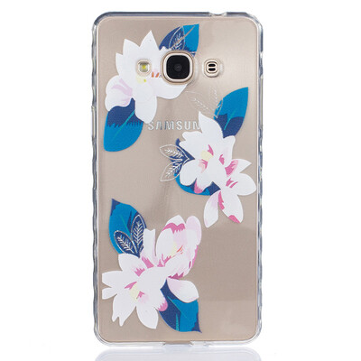 

Purple lily Pattern Soft Thin TPU Rubber Silicone Gel Case Cover for SAMSUNG GALAXY J3 Pro