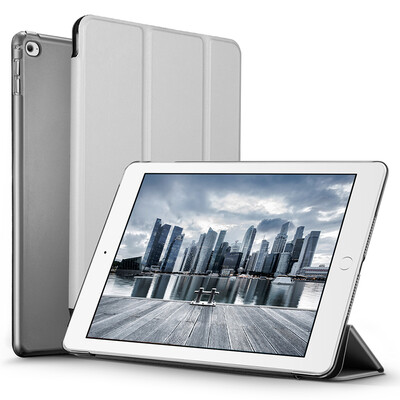

ESR Apple iPad mini4 case shell three fold stent light drop dormant leather gloves Yue color series Galaxy gray