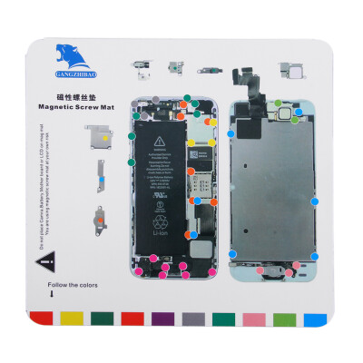 

Professional Magnetic Screw Mat Technician Repair Pad Guide For iPhone 5 5S