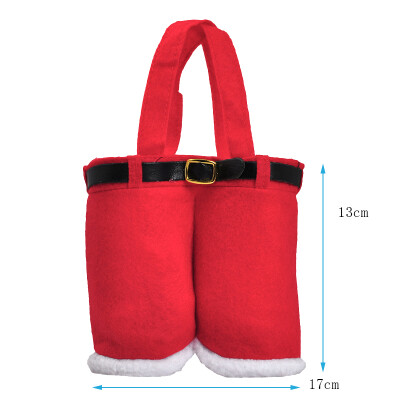 

3Pcs Cute Santa Pants Gift and Christmas Decorations Felt Treat Bags for Candy Weding 6.2*8.4inch 460202
