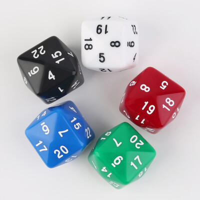 

5pcs / Набор D24 Plastic Непрозрачный 22мм 24-сторонний Gaming Кубики однотонные New