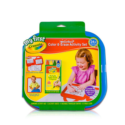 

Crayola Painting Tools diy Toys Arts Tools Children Stationery Children Series Eraser Pad Crayon Brush Set 81-1334