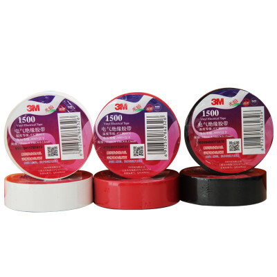 

3M 1500 electrical insulation tape mixed with six red&white loaded black