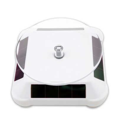

Новая солнечная Витрина 360 Turntable Вращающийся ювелирные изделия Часы кольцо стойки дисплея